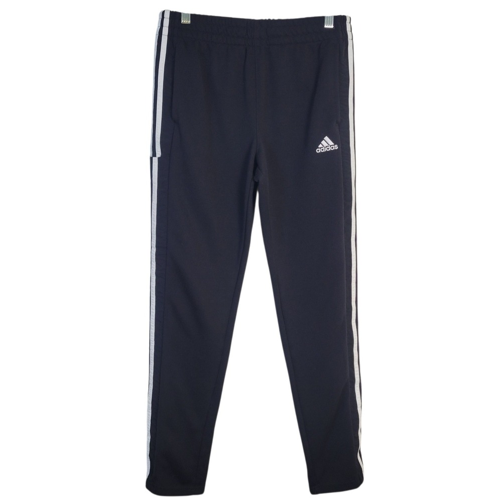 Adidas Black Stripe Kids Track Pants‎ Loose Fit Elastic Waist Sz XL
